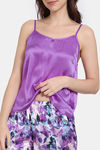 Zivame Bohemian Blooms Woven Shorts Set - Purple Magic — thumbnail 5